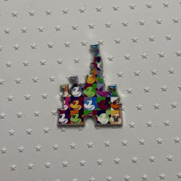 Disney Parks 2025 Hidden Mickey Wave B Pin Castle Pop Art Mickey - Picture 1 of 2